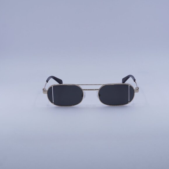 Off-White Off-White OERI14H LYNN 7606 Sunglasses Gold Oval Frame, Grey Lenses main image 8